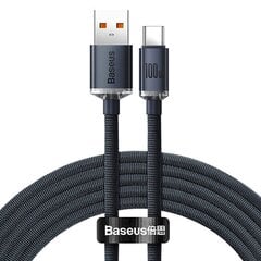 Baseus Crystal cable USB to USB-C, 100W, 2m (black) цена и информация | Borofone 43757-uniw | kaup24.ee