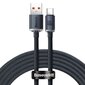Kaabel Baseus Crystal USB to USB-C, 100W, 2m (must) цена и информация | Mobiiltelefonide kaablid | kaup24.ee
