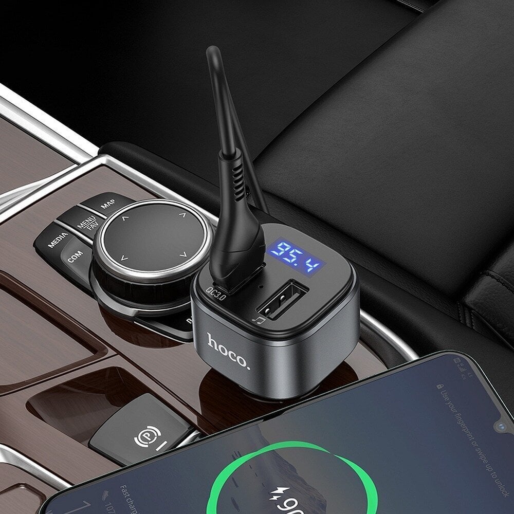 FM-saatja / modulaator Hoco E67 Bluetooth FM transmitter 2 x USB QC3.0 18W цена и информация | FM modulaatorid, FM trasmitterid | kaup24.ee