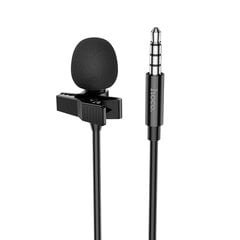 Микрофон HOCO аудио разъем для Jack 3,5мм L14, черный цена и информация | Микрофоны | kaup24.ee