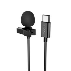Mikrofoni Hoco helipesa tüüpi C L14 must jaoks цена и информация | Микрофоны | kaup24.ee
