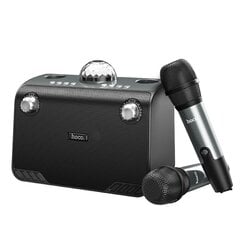 Беспроводная Bluetooth колонка + 2 микрофона HOCO BS41 Warm Sound караоке, Черный цена и информация | Микрофоны | kaup24.ee