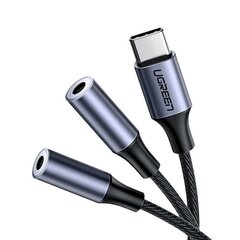 Kaabel Ugreen, USB-C to 2 × 3.5mm, must hind ja info | Mobiiltelefonide kaablid | kaup24.ee