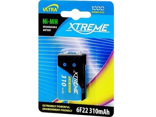 Xtreme rechargeable элементы 9V 310mAh 6F22 цена и информация | Аккумуляторы, батарейки | kaup24.ee