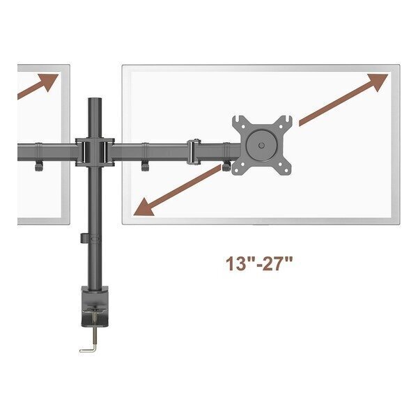 HaeGger Dual Tilt & Swivel, Vesa 100 x 100, 13" - 27" hind ja info | Teleri seinakinnitused ja hoidjad | kaup24.ee