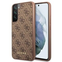 Оригинальный чехол GUESS с золотым логотипом для Samsung Galaxy S22, коричневый цена и информация | Чехлы для телефонов | kaup24.ee