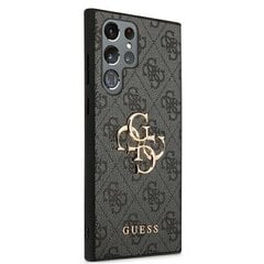 Оригинальный чехол GUESS с крупным металлическим логотипом для Samsung Galaxy S22 Ultra, серый цена и информация | Чехлы для телефонов | kaup24.ee