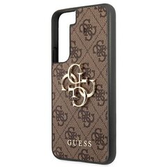 Оригинальный чехол GUESS с крупным металлическим логотипом для Samsung Galaxy S22, коричневый цена и информация | Чехлы для телефонов | kaup24.ee