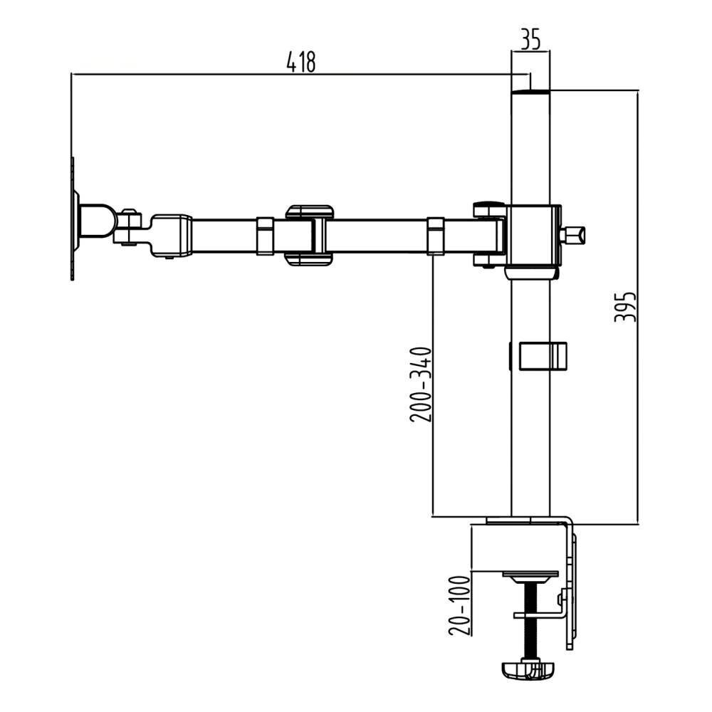 NF 11 17"-30" (suurus 10*10, suurus 10kg) hind ja info | Monitori hoidjad | kaup24.ee