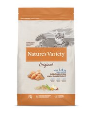 Nature's Variety Cat Original Sterilized Salmon 7 kg - Kuivtoit lõhega täiskasvanud steriliseeritud kassidele hind ja info | Kuivtoit kassidele | kaup24.ee