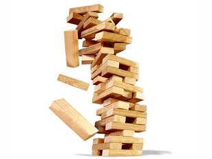 Деревянная блок-башня 54 шт., «Деревянные игрушки» цена и информация | Конструкторы и кубики | kaup24.ee