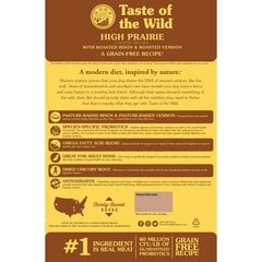 Беззерновой сухой корм для собак с мясом бизона и ягненка Taste of the Wild High Prairie , 2кг цена и информация |  Сухой корм для собак | kaup24.ee