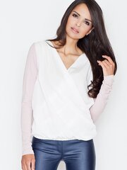 Naiste pluus Figl, valge/roosa hind ja info | Naiste pluusid, särgid | kaup24.ee
