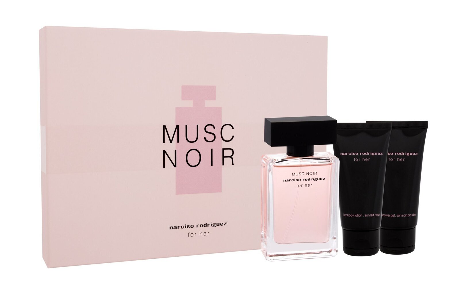 Komplekt Narciso Rodriguez For Her Musc Noir naistele: parfüümvesi EDP 50 ml + dušigeel 50 ml + ihupiim 50 ml hind ja info | Naiste parfüümid | kaup24.ee