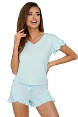 Kaheosaline pidžaama Donna Pastella lühikeste pükstega naistele, roheline hind ja info | Öösärgid, pidžaamad | kaup24.ee