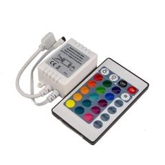 RGB контроллер 19 - IR 24 keys  цена и информация | Выключатели, розетки | kaup24.ee