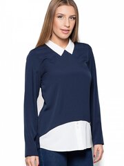 Naiste pluus Katrus, sinine/valge hind ja info | Naiste pluusid, särgid | kaup24.ee