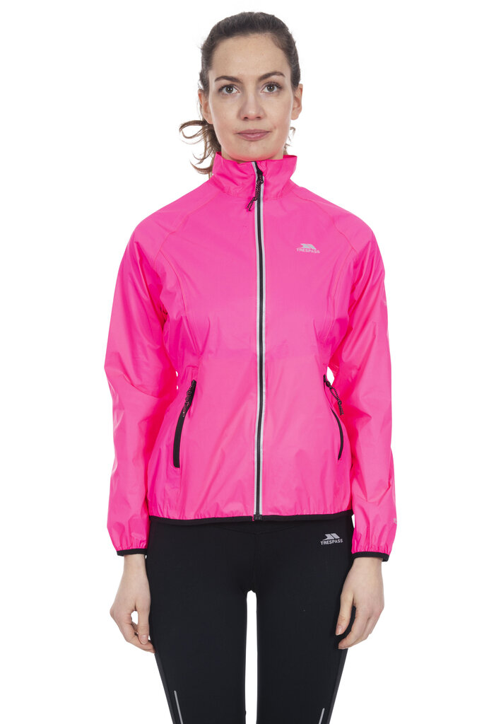 Naiste jope Trespass Beaming Female Active HI-VIS Waterproof Packaway Jacket, roosa hind ja info | Naiste joped ja parkad | kaup24.ee