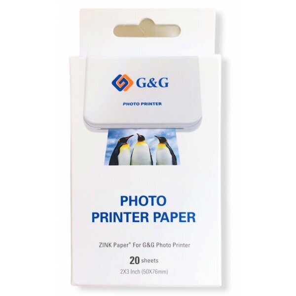 Fotoprinteri paper G&G GG-ZP023-20 20 lehte - hind ja info | Vihikud, märkmikud ja paberikaubad | kaup24.ee