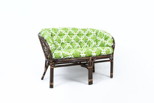 Плетеный диван NORE Bahama Premium, коричневый/светло-зеленый цена и информация | Уличные cтулья | kaup24.ee
