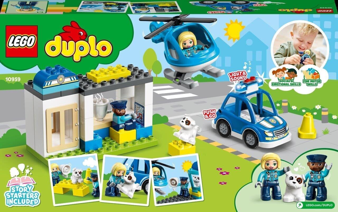 10959 LEGO® DUPLO Politseijaoskond ja helikopter цена и информация | Klotsid ja konstruktorid | kaup24.ee