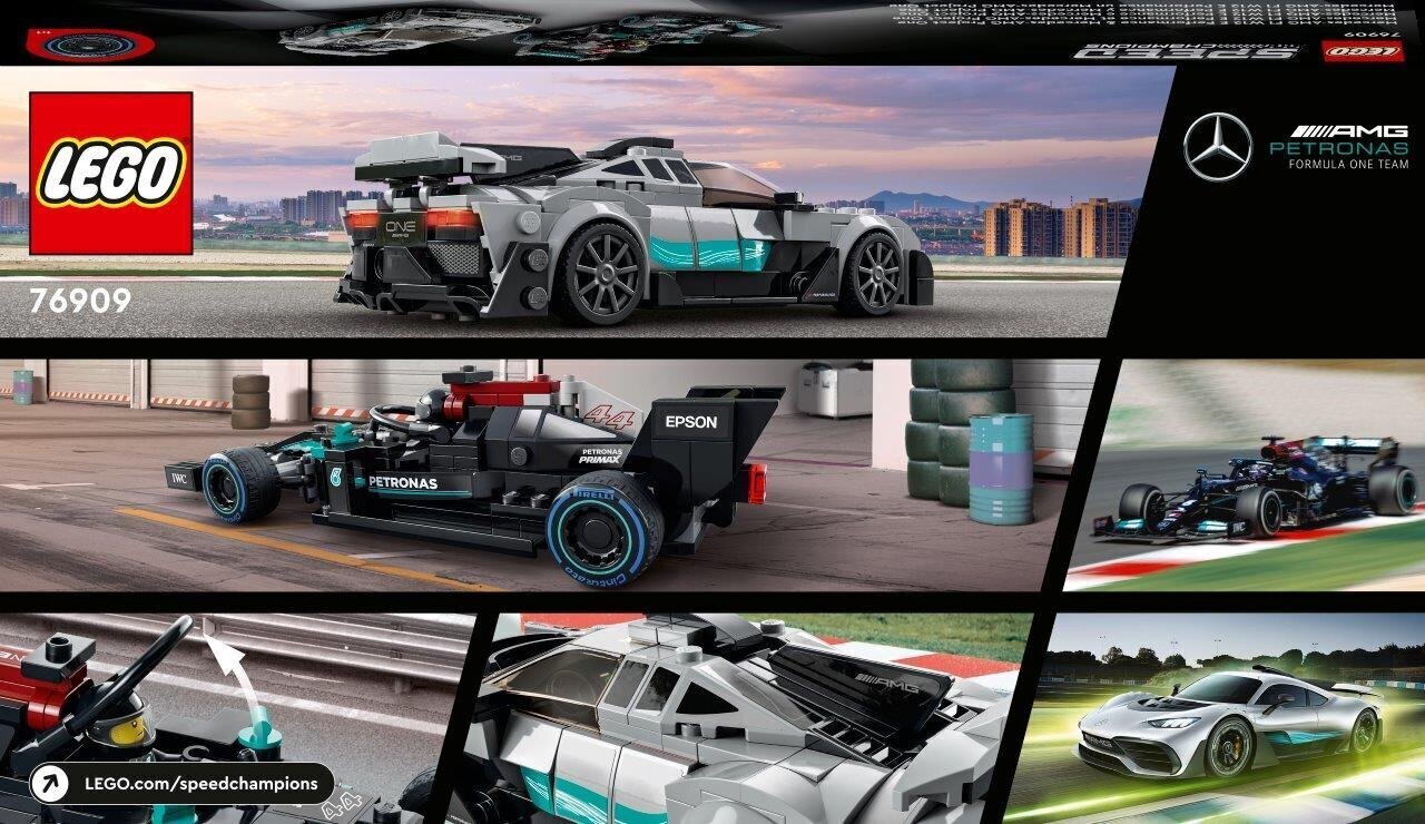 76909 LEGO® Speed Champions Mercedes-AMG F1 W12 E Performance ja Mercedes-AMG Project One цена и информация | Klotsid ja konstruktorid | kaup24.ee