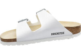 Naiste plätud Birkenstock Arizona, valge цена и информация | Шлепанцы, тапочки для женщин | kaup24.ee