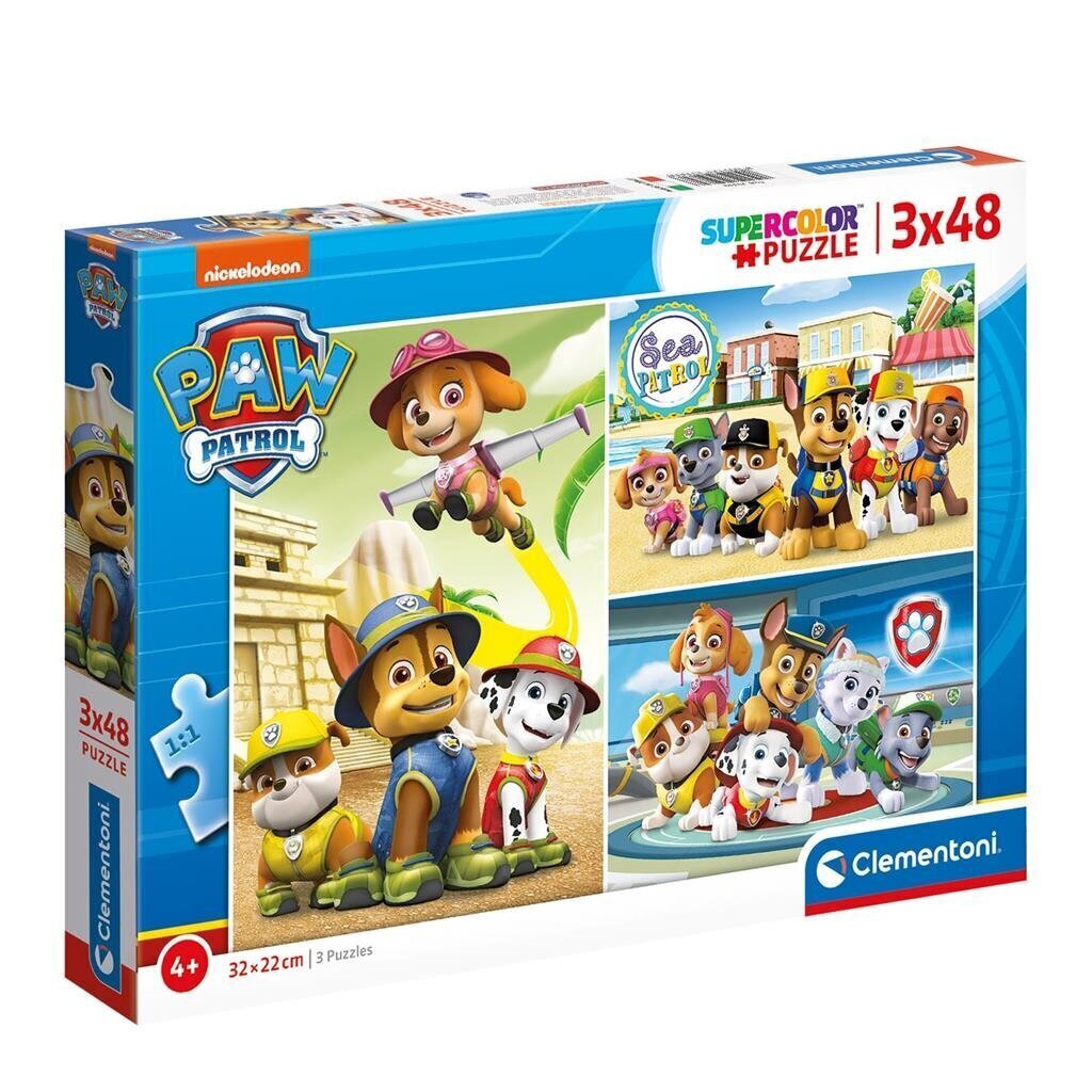 Pusle Clementoni Paw Patrol, 3x48 osa. hind ja info | Pusled | kaup24.ee