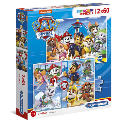 Pusle Clementoni Paw Patrol, 2x60 o. цена и информация | Pusled | kaup24.ee