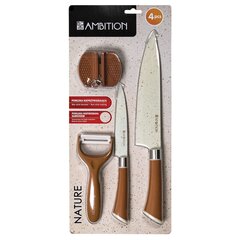 Ambition набор ножей Nature, 4 части цена и информация | Ножи и аксессуары для них | kaup24.ee