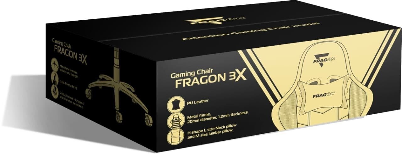 Mänguritool FragON 3X Series, must цена и информация | Kontoritoolid | kaup24.ee
