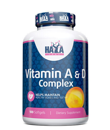 Toidulisand Haya Labs Vitamin A & D Complex 100 kaps. hind ja info | Vitamiinid | kaup24.ee
