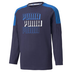 Poiste vabaaja pikkade varrukatega T-särk Puma Alpha LS Tee B Peacoat, sinine цена и информация | Рубашки для мальчиков | kaup24.ee