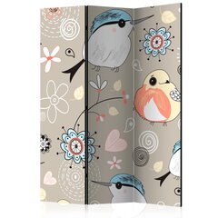 Ruumijaotur - Natural pattern with birds [Room Dividers] hind ja info | Sirmid ja vaheseinad | kaup24.ee