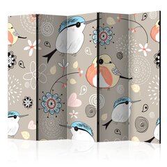 Ruumijaotur - Natural pattern with birds II [Room Dividers] hind ja info | Sirmid ja vaheseinad | kaup24.ee