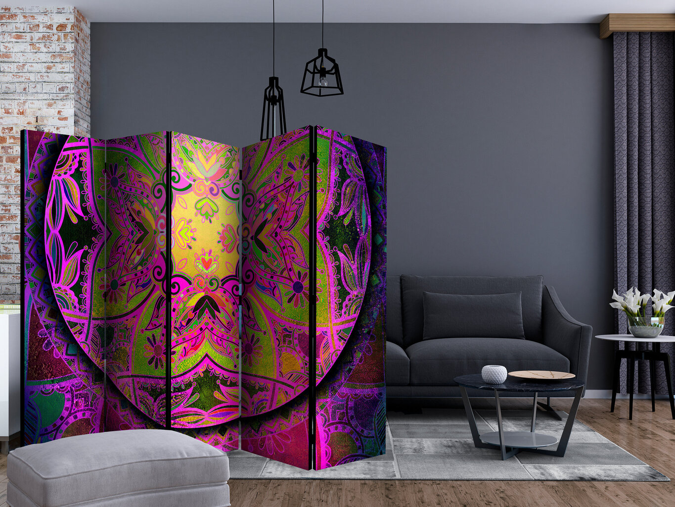 Ruumijaotur - Mandala: Pink Expression II [Room Dividers] hind ja info | Sirmid ja vaheseinad | kaup24.ee