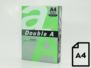 Цветная бумага Double A, 80 г, A4, 500 листов, салатовый цвет цена и информация | Тетради и бумажные товары | kaup24.ee