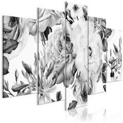 Maal - Rose Composition (5 Parts) Wide Black and White hind ja info | Seinapildid | kaup24.ee