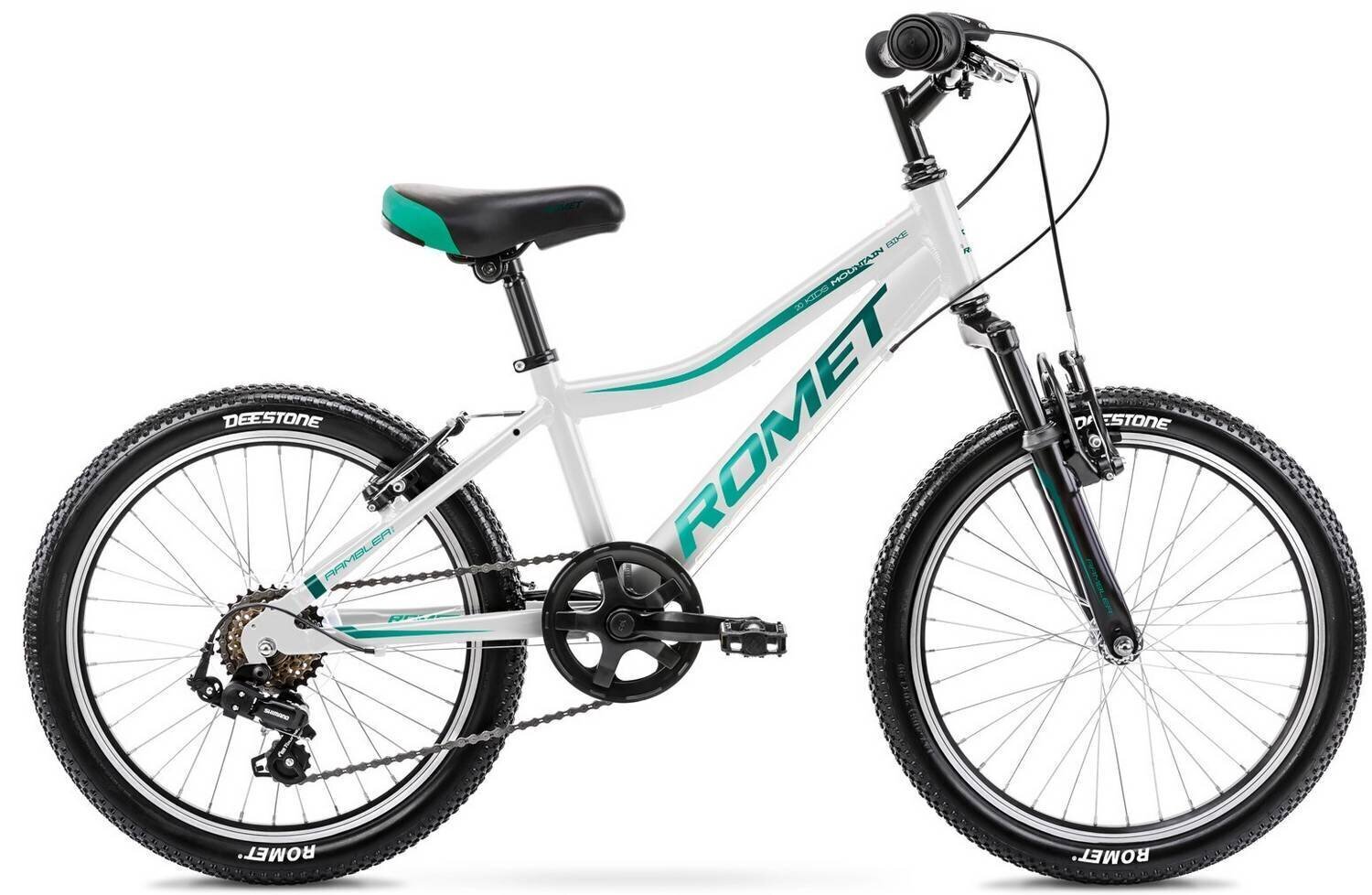 Laste jalgratas Romet Rambler KID 2 20" Alu 2022, valge / roheline цена и информация | Jalgrattad | kaup24.ee