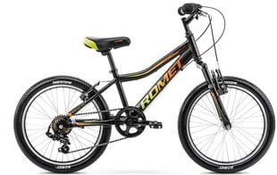 Laste jalgratas Romet Rambler KID 2 20 "Alu 2022, must / oranž hind ja info | Jalgrattad | kaup24.ee