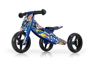 Tasakaaluratas Milly Mally Jake blue cars 2 in 1 sinine (13608) цена и информация | Балансировочные велосипеды | kaup24.ee