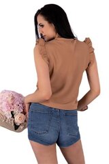 Naiste pluus Merribel Sansi B51, pruun цена и информация | Женские блузки, рубашки | kaup24.ee