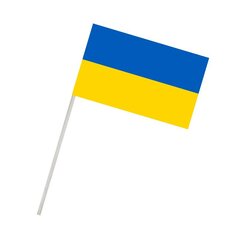 Ukraina riidest lipp 25,5 x 15 cm hind ja info | Lipud ja tarvikud | kaup24.ee