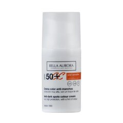 Anti-Brown Spot jumeühtlustamise päikesekreem Cc Protect Bella Aurora, SPF 50 (30 ml) цена и информация | Кремы от загара | kaup24.ee