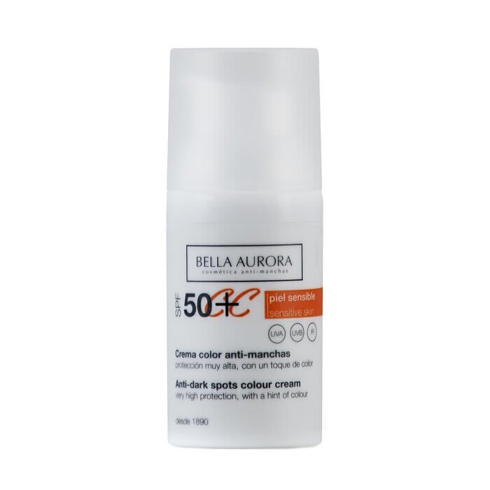 Anti-Brown Spot jumeühtlustamise päikesekreem Cc Protect Bella Aurora, SPF 50 (30 ml) цена и информация | Päikesekreemid | kaup24.ee