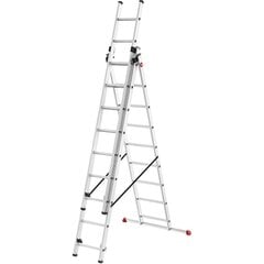 Лестница комбинируемая ProfiStep Combi / алюминий / 3x9 ступеней цена и информация | Стремянки | kaup24.ee