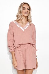 Makadamia lühikeste pükste ja pluusi komplekt, roosa hind ja info | Naiste kostüümid | kaup24.ee