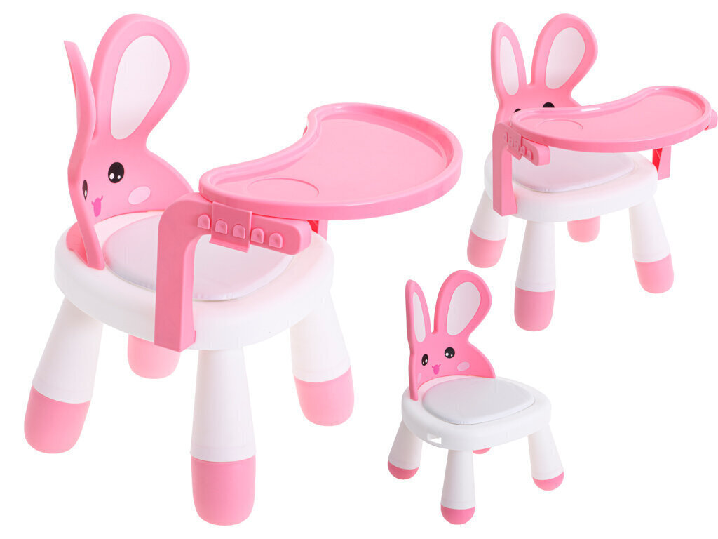 Tool lauaga söögiks ja mängudeks, roosa цена и информация | Imikute mänguasjad | kaup24.ee