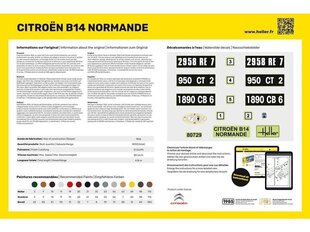 Сборная пластиковая модель Heller - Citroen B14 Normande подарочный набор, 1/24, 56729 цена и информация | Конструкторы и кубики | kaup24.ee