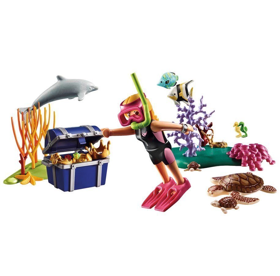 70678 PLAYMOBIL, kinkekomplekt - sukelduja aardekütt цена и информация | Klotsid ja konstruktorid | kaup24.ee